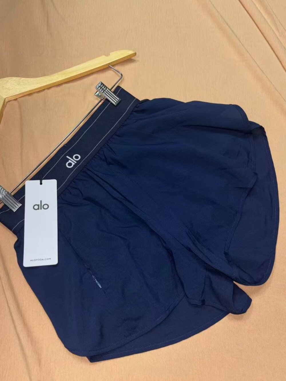Navy Blue Alo Match Point Athletic Shorts A Minimalist Sophisticated Style Stapl - Picture 8 of 9